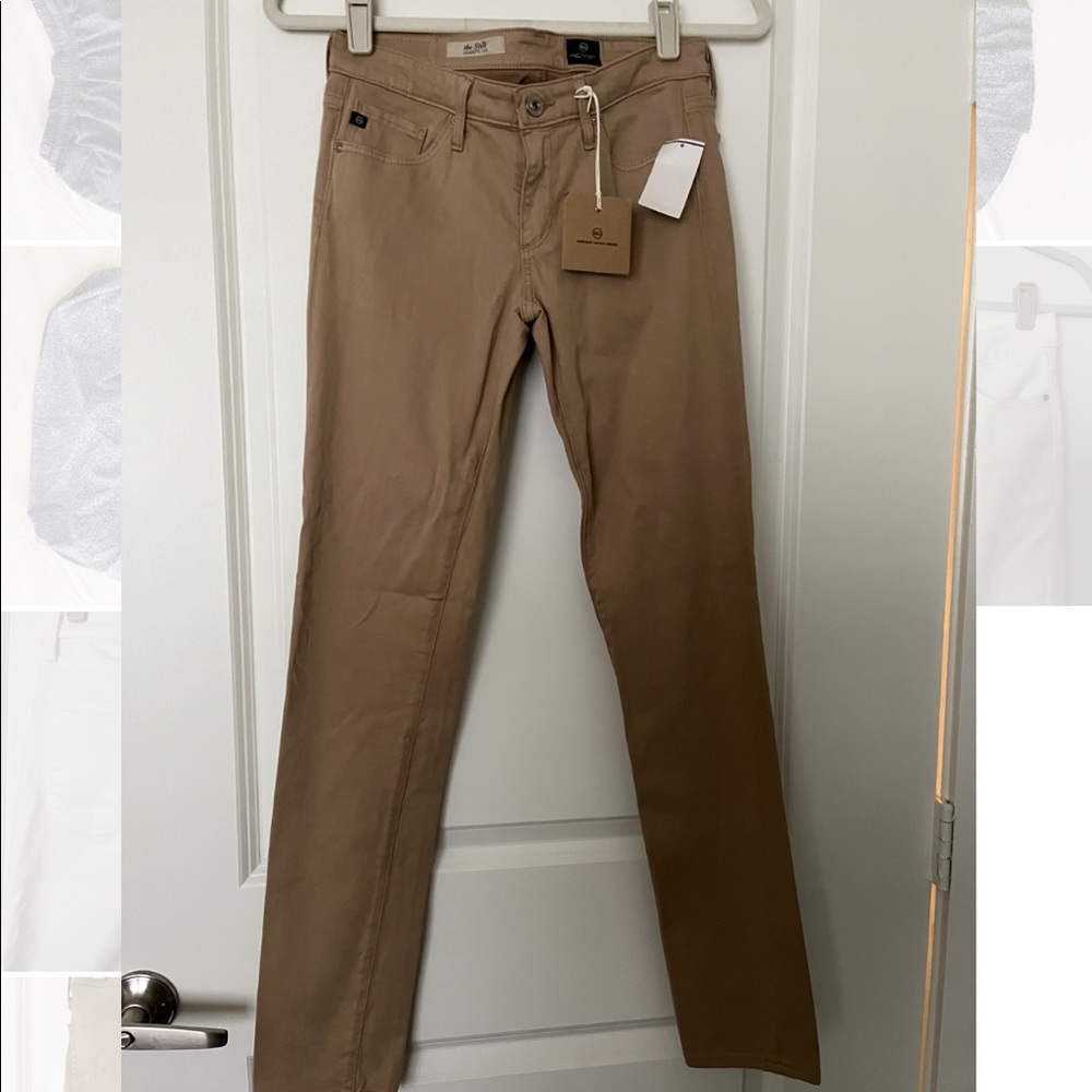 NWT Adriano Goldschmied khaki cigarette leg pants, size 26